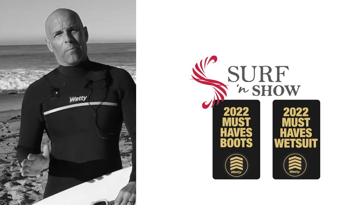 WETTY élus MEILLEURS CHAUSSONS et meilleure combinaison 2022 par SURF N SHOW
